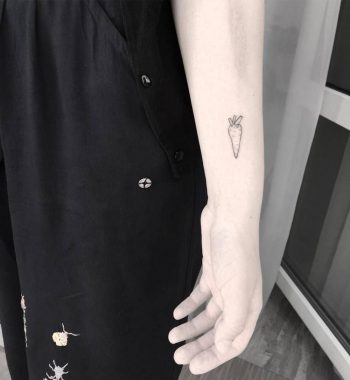 Little carrot tattoo
