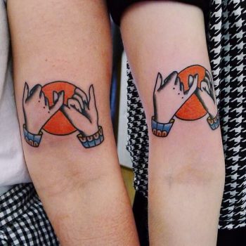 Matching pinky promise tattoo