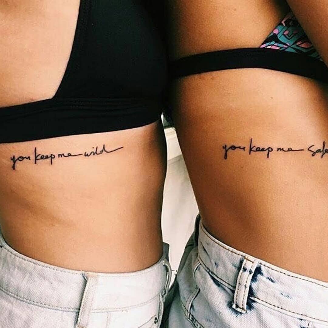 Matching quote tattoos