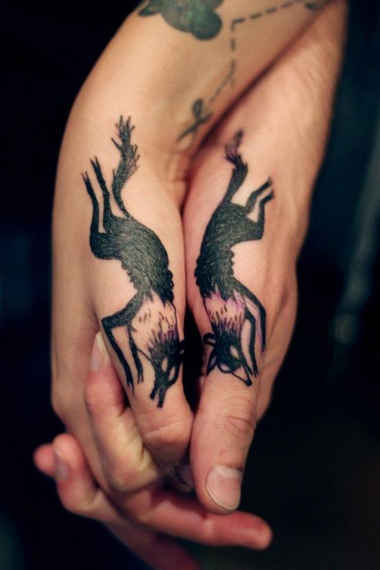 Matching wolves tattoo