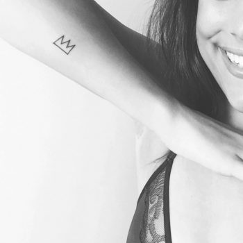 Minimal crown tattoo