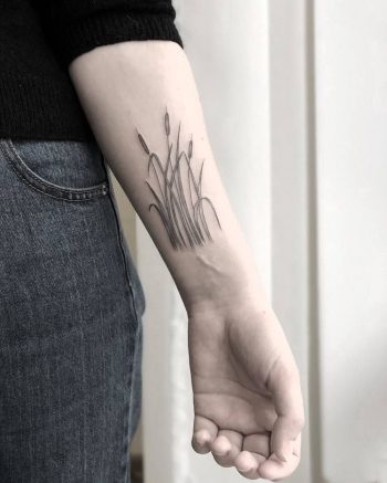 Minimal reed tattoo