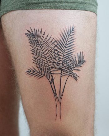 Palm branches tattoo
