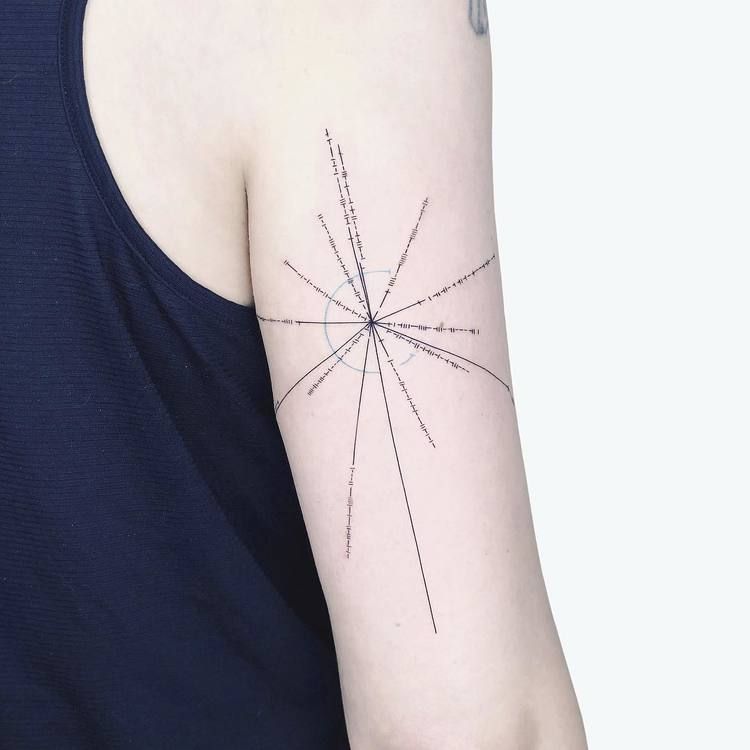 Pulsar map tattoo