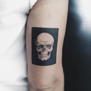 Realistic skull tattoo