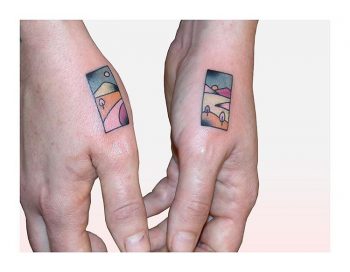Rectangular landscape tattoos