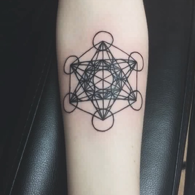 Sacred geometry black tattoo
