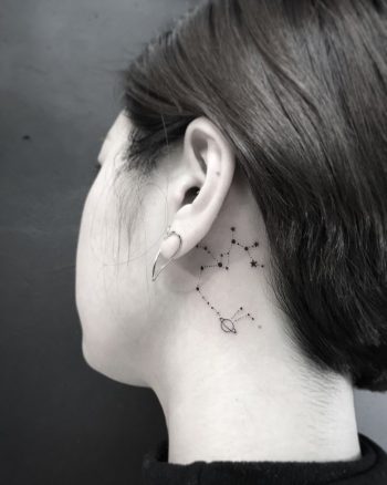 Sagittarius constellationo and saturn tattoo