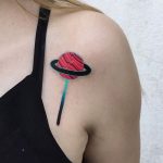 Saturn lollypop tattoo