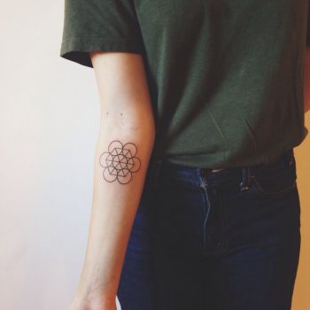 Seed of life tattoo on the arm
