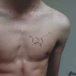 Serotonin molecule tattoo