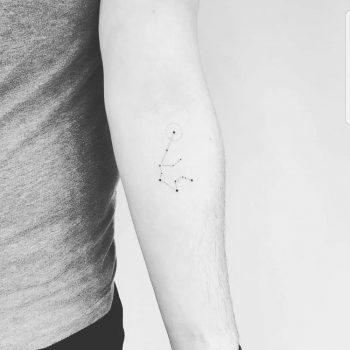 Small aquarius constellation tattoo
