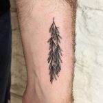 Small twig with leaves tattoo