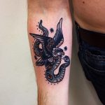 Snake and eagle tattoo