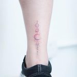 Solar system planets ankle tattoo