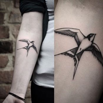 Northern cardinal sitting on a branch tattoo - Tattoogrid.net