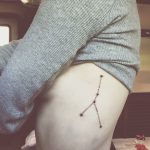 Taurus constellation tattoo on the left rib cage
