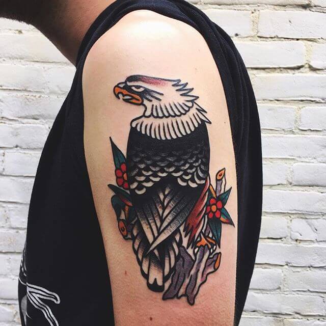 Traditional eagle tattoo