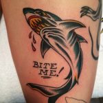 Traditional shark tattoo