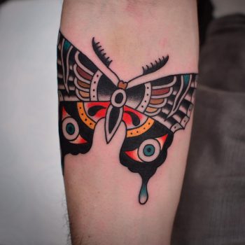 Tradtional style butterfly tattoo