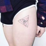 Triangle in a triangle tattoo
