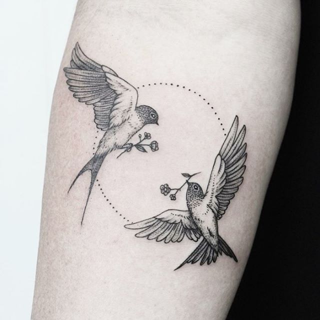 Buy 2 Little Black Birds Temporary Tattoo Online in India  Etsy