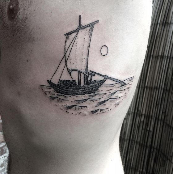 viking ship tattoo designs