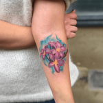 Watercolor flowers tattoo