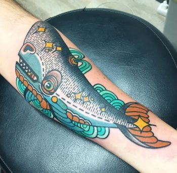 Whale tattoo design
