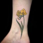 Yellow flower on the ankle