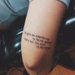 You give me something to think about quote tattoo