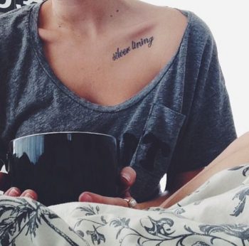 Silver lining tattoo
