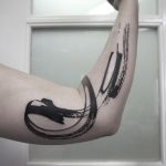 Abstract black line tattoo