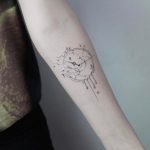 Abstract clock tattoo