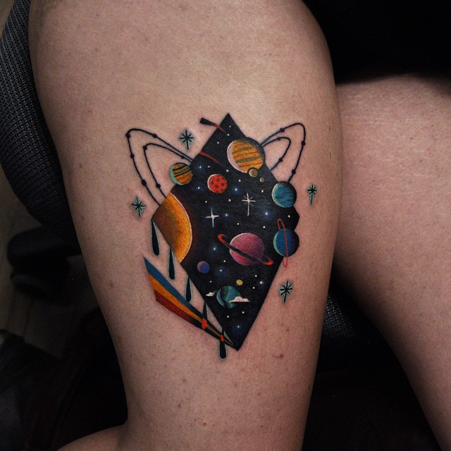 Abstract cosmic tattoo