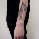 Abstract geometric lines tattoo