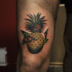 Abstract pineapple tattoo