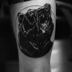 Angry black bear tattoo