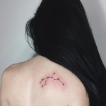 Aquarius constellation tattoo on the back