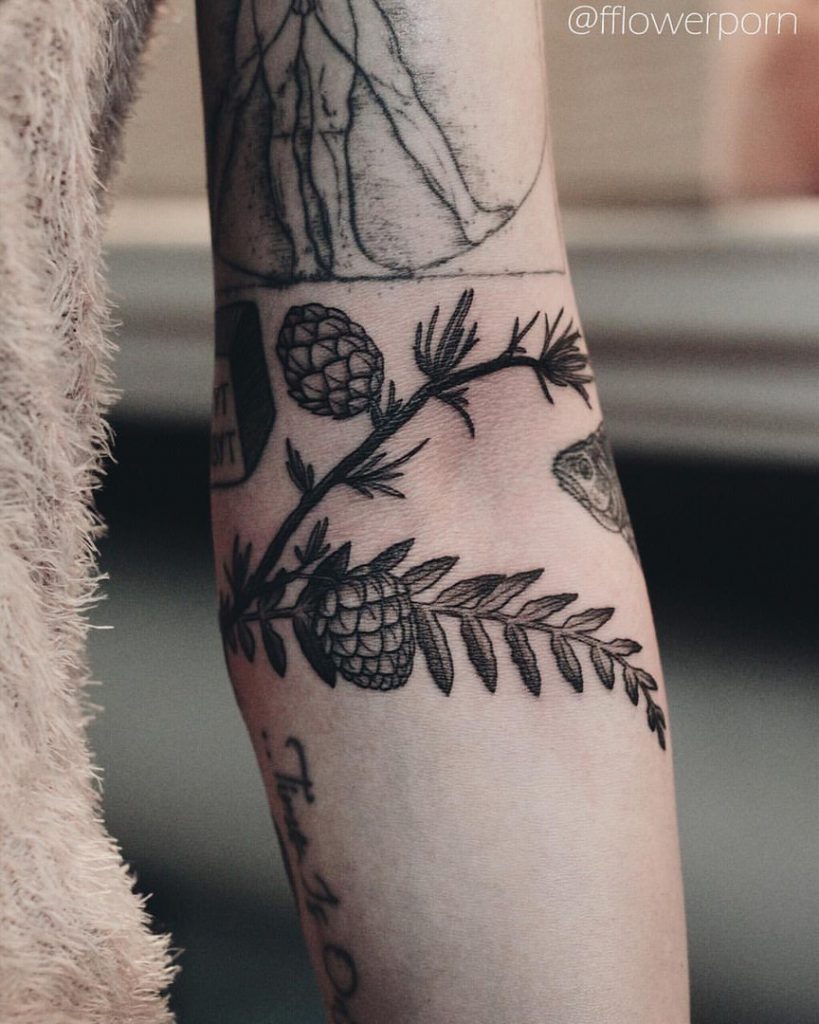 Black branch tattoo