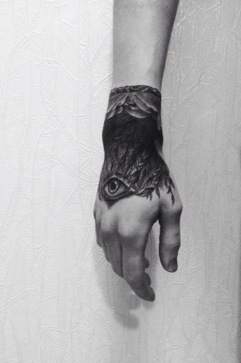 Black eye tattoo