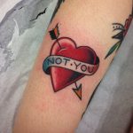 Broken heart tattoo