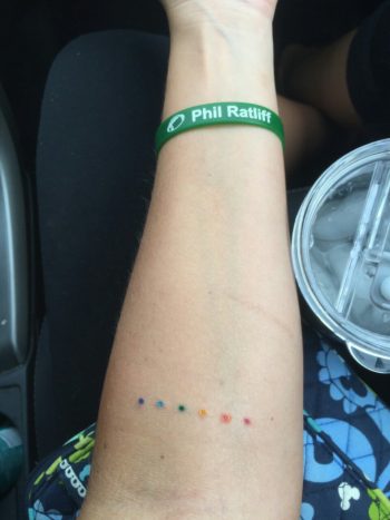 Cmyk dots tattoo