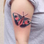 Colorful simple butterfly tattoo