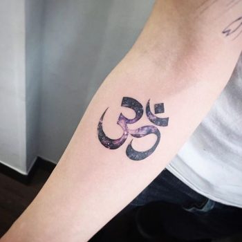 Cosmic om tattoo