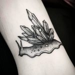Crystal snail tattoo