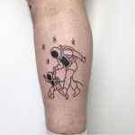 Daddy astronaut and baby astronaut tattoo