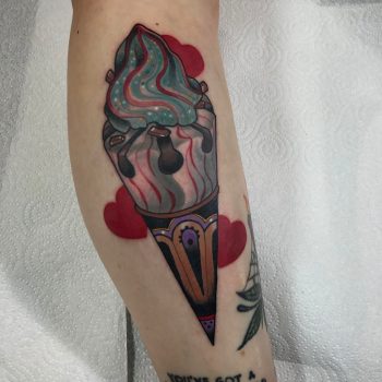 Delicious ice cream cone tattoo