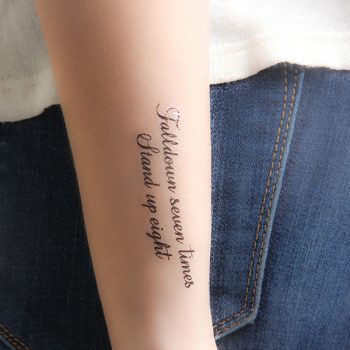 Falldown seven times stand up eight tattoo