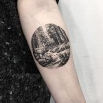Forest scenery tattoo